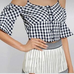 Anthropologie Maje Lapri Checkered Top | Size Small